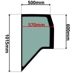 SZYBA LEWA BOCZNA ZA DRZWIAMI VOLVO (K-0161)-SITODRUK