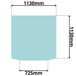 SZYBA CZOŁOWA JCB (K-0543)