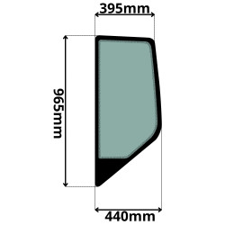 SZYBA LEWA BOCZNA ZA DRZWIAMI CASE (K-0091)-SITODRUK