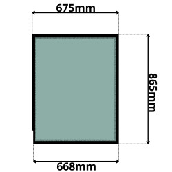 SZYBA CZOŁOWA GÓRNA CAT (G-0117)-SITODRUK