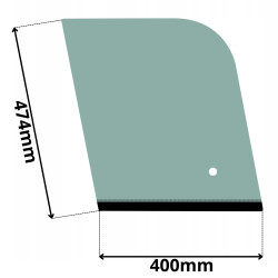 SZYBA PRAWA BOCZNA PRZEDNIA PRZESUWANA BOBCAT (G-0140)-SITODRUK