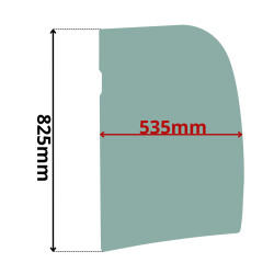 SZYBA BOCZNA ZA DRZWIAMI TEREX SCHAEFF (K-0519)