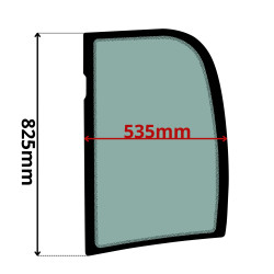 SZYBA LEWA BOCZNA ZA DRZWIAMI TEREX SCHAEFF (K-0519)-SITODRUK