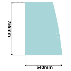 SZYBA PRAWA BOCZNA PRZESUWANA PRZEDNIA KOMATSU PW, PC (K-0524)