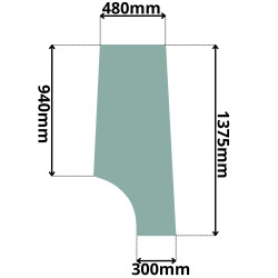 SZYBA LEWA DRZWI VOLVO (K-0194)