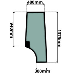 SZYBA LEWA DRZWI VOLVO (K-0194-SITODRUK