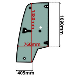 SZYBA LEWA DRZWI MANITOU, GEHL, MUSTANG (G-0578)-SITODRUK