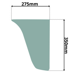 SZYBA PRAWA BOCZNA DOLNA VOLVO (K-0474)