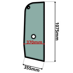SZYBA PRAWA BOCZNA ZA DRZWIAMI GEHL, MANITOU (K-0053)-SITODRUK