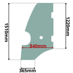 SZYBA LEWA, PRAWA DRZWI JCB TM (G-0716)