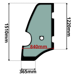 SZYBA LEWA DRZWI JCB TM (G-0716)-SITODRUK