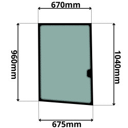 SZYBA PRAWA DRZWI KOMATSU WA (G-0660)-SITODRUK