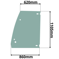 SZYBA W DRZWI PRAWA LEWA VOLVO BL60 BL61 BL70 BL71 (0010)