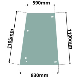 SZYBA ZA DRZWIAMI PRAWA LEWA VOLVO BL60 BL61 BL70 BL71 (0011)