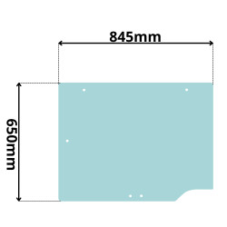 SZYBA TYLNA Z ROZSZCZELNIENIEM CASE IH KABINA XL (0254)