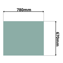 SZYBA PRZEDNIA GÓRNA CZOŁOWA CASE TEREX FERMEC (0121Z)