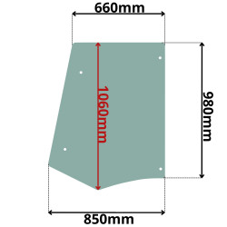 SZYBA BOCZNA LEWA PRAWA CASE NEW HOLLAND FIAT MANITOU (0112)