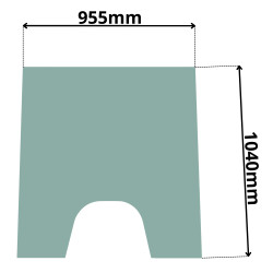 SZYBA VALTRA VALMET CZOŁOWA PRZEDNIA PŁASKA (0024)