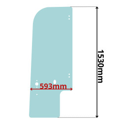 SZYBA LEWA DRZWI BOCZNA CASE NEW HOLLAND E16BC E18BC (0417)