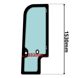 SZYBA LEWA DRZWI CASE NEW HOLLAND (0417)-SITODRUK