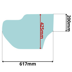 SZYBA LEWA, PRAWA DOLNA DRZWI WÓZEK WIDŁOWY TOYOTA (K-0124)