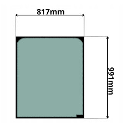 SZYBA PRZEDNIA GÓRNA DOOSAN, DAEWOO, BOBCAT (G-0415)-SITODRUK