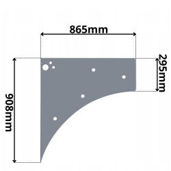 SZYBA DRZWI DOLNA PRAWA LEWA LAMBORGINI REKORD LAMBORGINI REKORD 65 (G-0408)