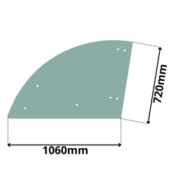 SZYBA BOCZNA W DRZWI GÓRNA BOBCAT MF MASSEY FERGUSON (0419)