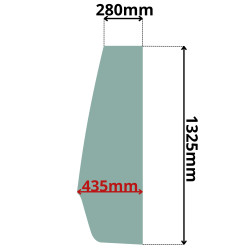 VOLVO SZYBA PRZEDNIA LEWA PRAWA L60F-L350F SERIA F, H, G (0079)