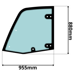 SZYBA LEWA BOCZNA GÓRNA CAT TH McCORMICK DEUTZ-FAHR JLG LANDINI (0162)-SITODRUK