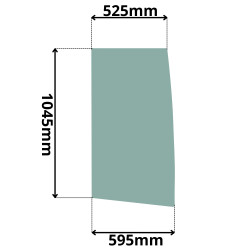 SZYBA BOCZNA PRAWA DRZWI VOLVO L30 L35 L40 L45 (K-0252)
