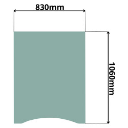 SZYBA PRZEDNIA CZOŁOWA GÓRNA CAT 312D-390D 2007- (0111)