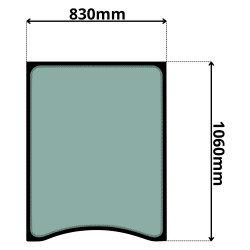 SZYBA PRZEDNIA GÓRNA CAT (0111)-SITODRUK