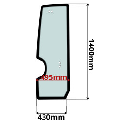 SZYBA LEWA DRZWI TAKEUCHI TB, BEZBARWNA (K-0432)-SITODRUK