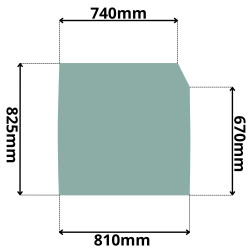 SZYBA PRZEDNIA GÓRNA WACKER NEUSON (WERSJA BEZ WYCIERACZKI) (C-0017)