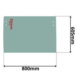 SZYBA CZOŁOWA PRZÓD DOLNA MECALAC (K-0278)