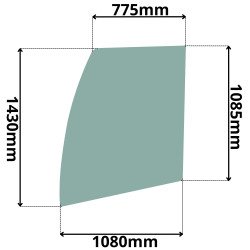 SZYBA BOCZNA LEWA MECALAC MTX MSX MXT MX 10 12 14 (0468)