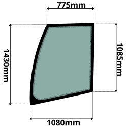 SZYBA LEWA BOCZNA OD RAMIENIA MECALAC (0468)-SITODRUK