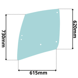 SZYBA LEWA DRZWI GÓRNA MANITOU MT MLT (0352)