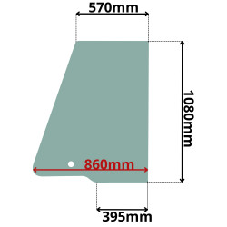 SZYBA GÓRNA PRAWA LEWA W DRZWI JCB 3CX 4CX P12 -1999 (0001)