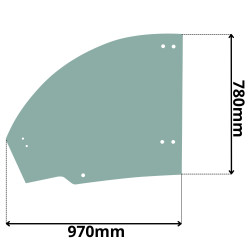 SZYBA LEWA GÓRNA DRZWI BOCZNA CASE NEW HOLLAND KOBELCO (0101)