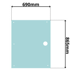 SZYBA LEWA, PRAWA DRZWI WALEC BOMAG BW (K-0490)