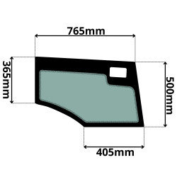 SZYBA PRAWA DRZWI DOLNA WEIDEMANN, WACKER NEUSON (C-0018)-SITODRUK