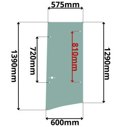 SZYBA CAT BOCZNA BOK LEWA PRAWA SERIA C D (0318)