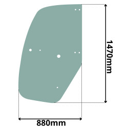 SZYBA BOK BOCZNA W DRZWI LEWA VOLVO L20B L25B (0123)