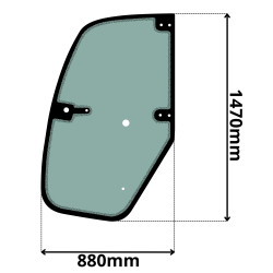 SZYBA LEWA DRZWI VOLVO L20B L25B (0123)-SITODRUK