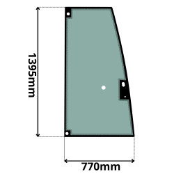 SZYBA DRZWI PRAWA KRAMER, FIAT HITACHI (K-0580)-SITODRUK