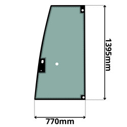 SZYBA BOCZNA DRZWI LEWA FIAT HITACHI KRAMER (K-0580-LEWA)-SITODRUK