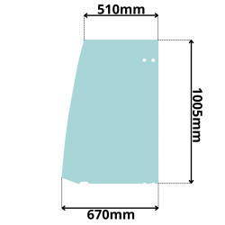 SZYBA BOCZNA LEWA DRZWI KOMATSU PC75R PC95R PC110R (0053)
