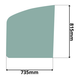 SZYBA LEWA BOCZNA DRZWI GÓRNA FIAT KOBELCO E95-385 (0094)
